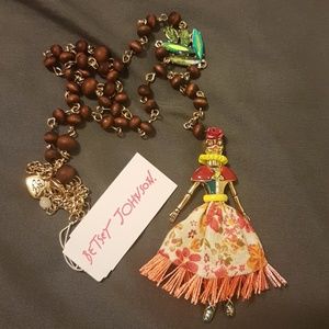 Betsey Johnson multicolor skeleton necklace